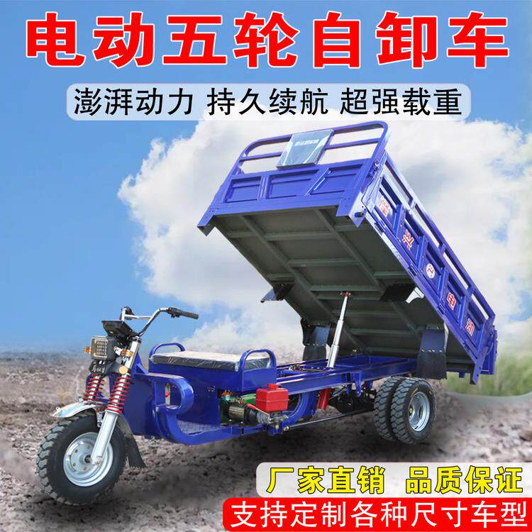 电动三轮车拉货家用农用铅酸水电瓶大功率五轮液压自卸重型载重王