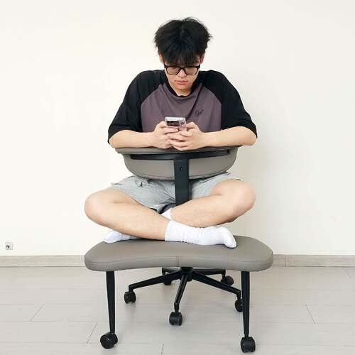 盘腿椅猴凳网红蹲椅懒人办公学习宿舍瑜伽冥想椅打坐椅带扶手异形