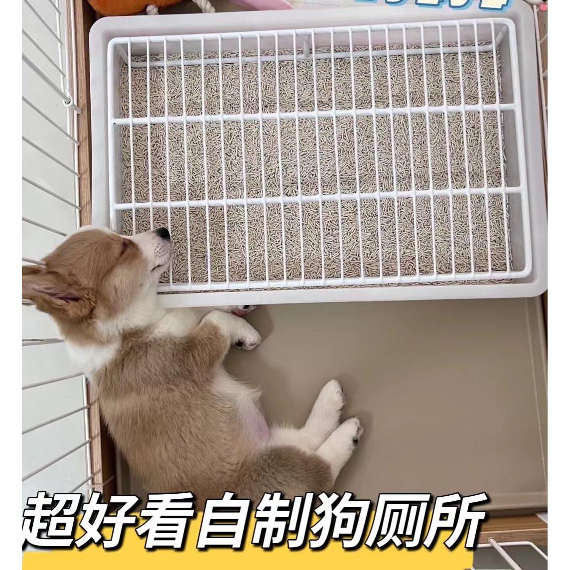 狗厕所加高架子防踩屎狗便盆中小型犬厕所不粘脚宠物厕所定做