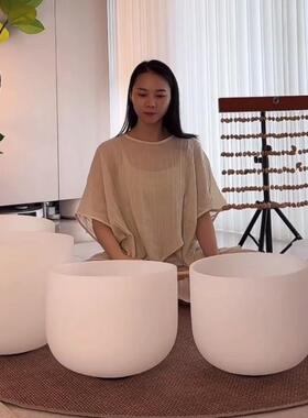 水晶钵颂钵疗愈工具瑜伽冥想天然钵音碗七件套套装减压音疗钵家用