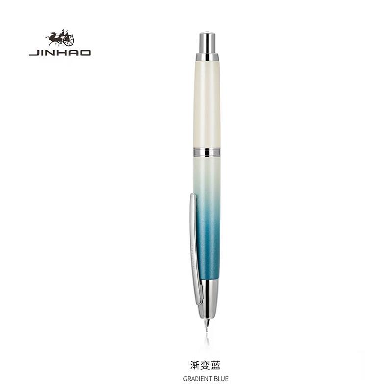 金豪10高档按动钢笔学生练字用签名笔 金属笔杆EF/F笔尖可选