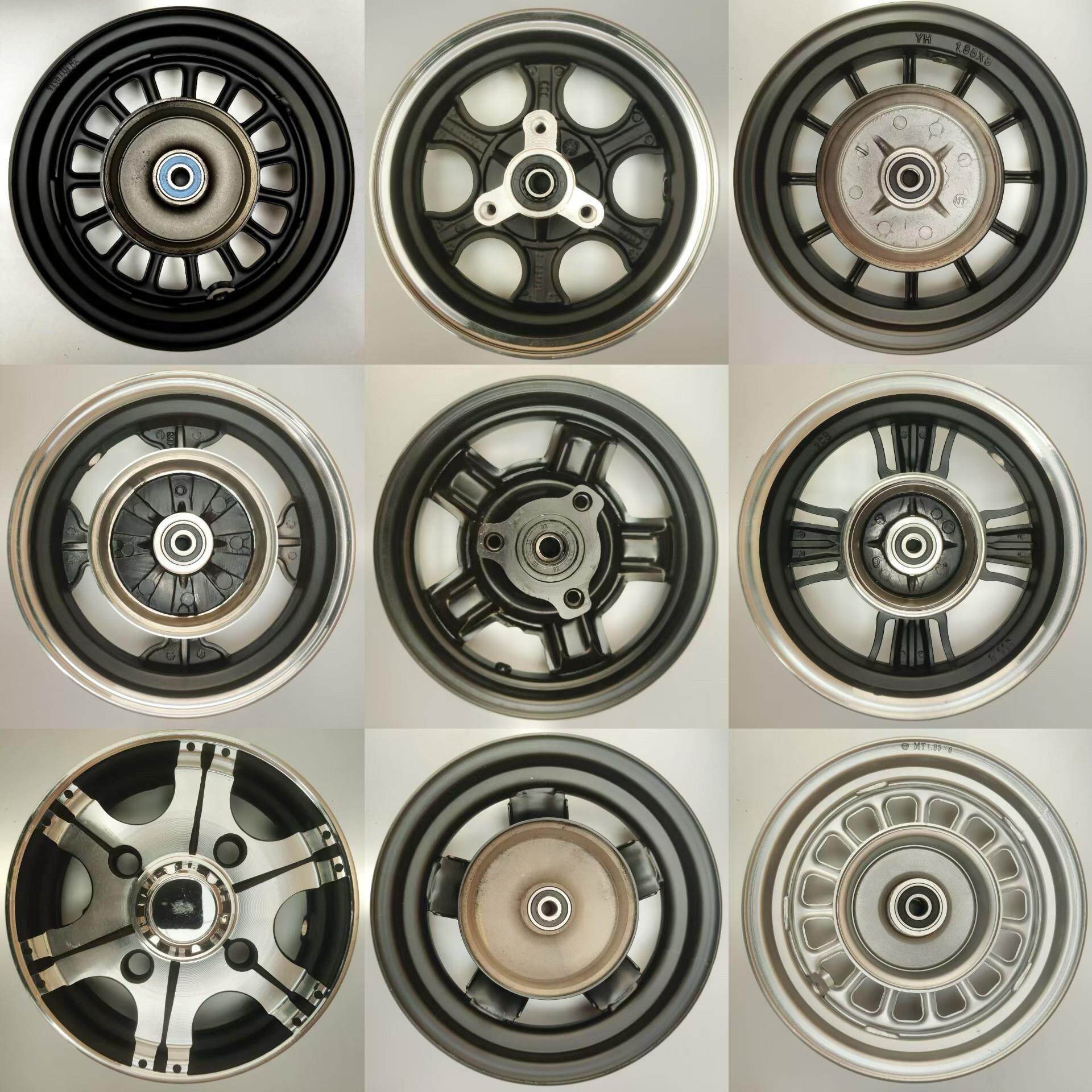 电动车275/300-8寸鼓煞碟煞铝合金前轮三轮车8寸前后真空轮毂钢圈