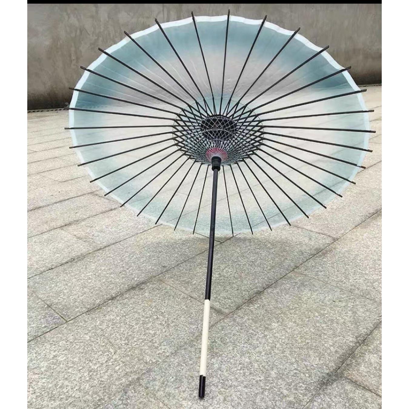 杭州富阳陈丽君春万伞同款丝绸渐变灰色马面裙民族风格古风摄影中