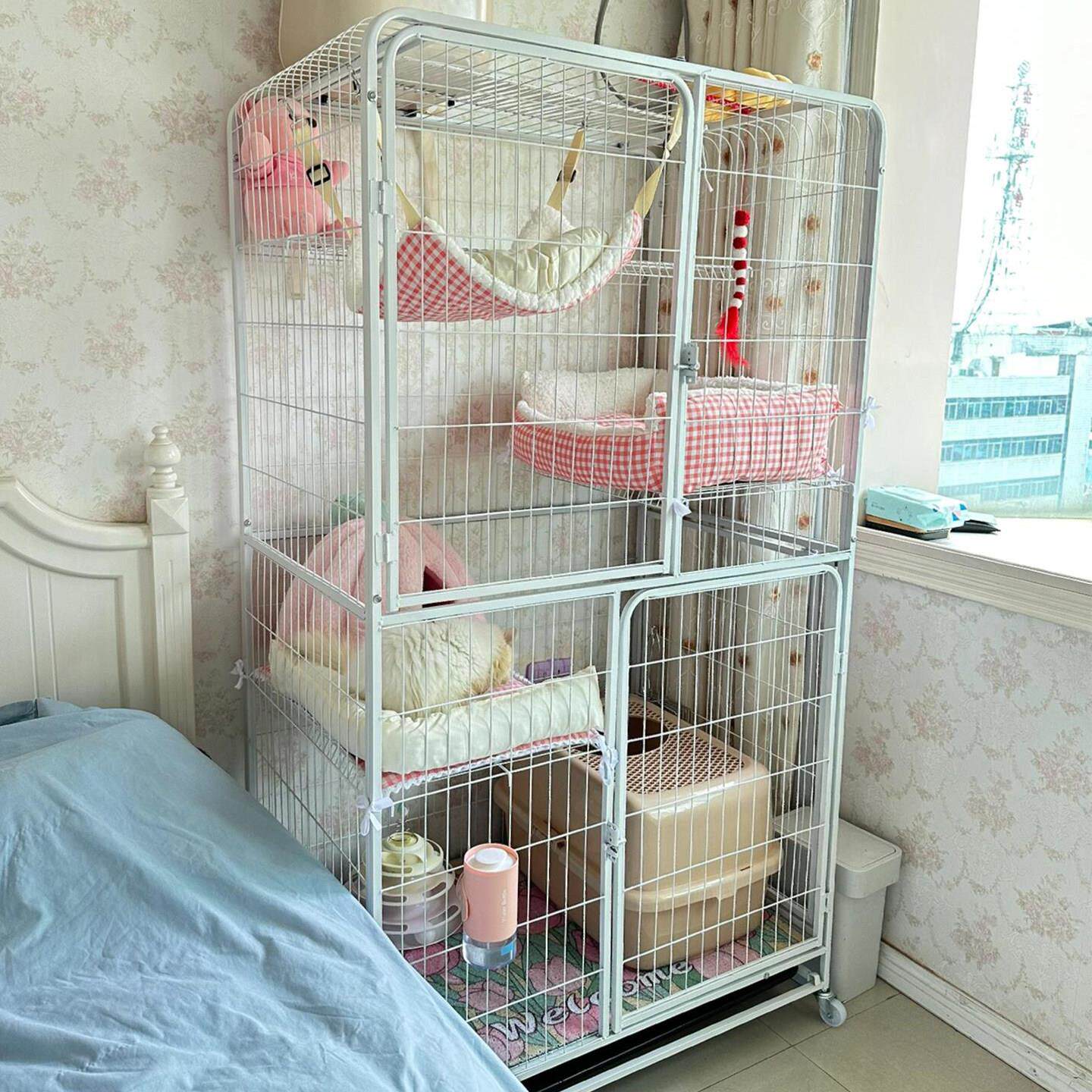 双层猫别墅猫笼子家用室内超大自由空间猫屋猫柜猫窝猫厕所一体