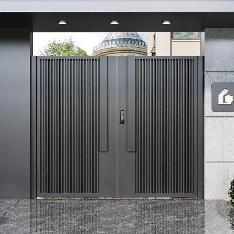 铝合金庭院门别墅大门户外铝艺自建房院子门子母门单开门双开关大