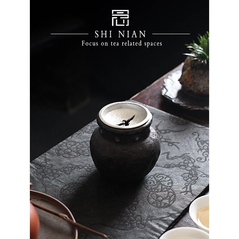 战鼓锡盖建水茶洗水盂茶渣缸茶桌倒茶水小号渣斗功夫茶道零配香炉