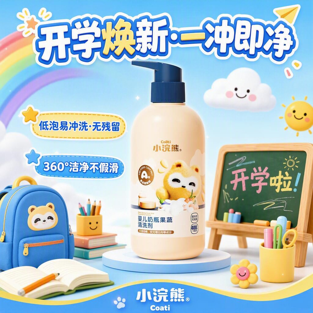 小浣熊婴儿奶瓶果蔬清洗剂便携装