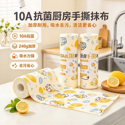 【10A抗菌抹布】懒人洗碗月抛抹布洗碗不沾油厨房专用纸洗碗巾YL
