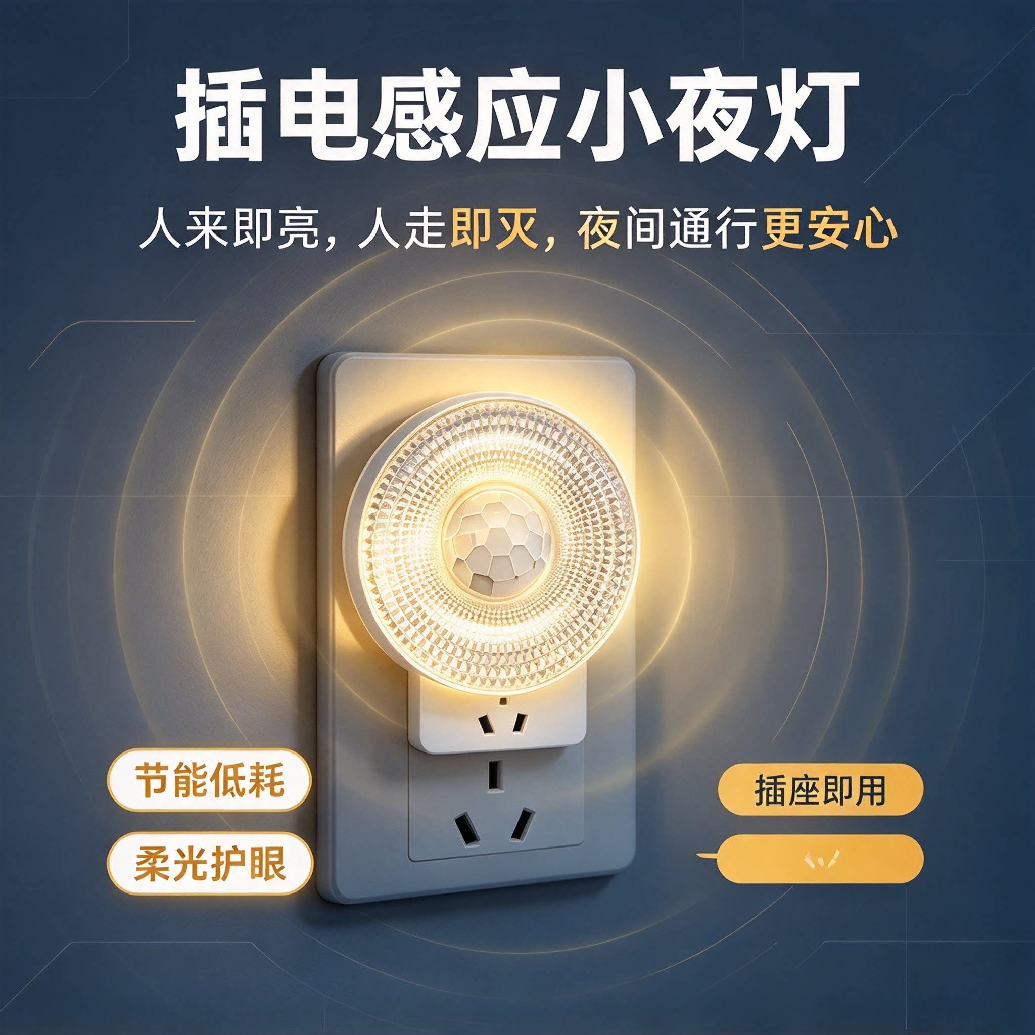 2026升级款智能感应灯光控人体感应适用走廊卧室卫生间人来即亮YL