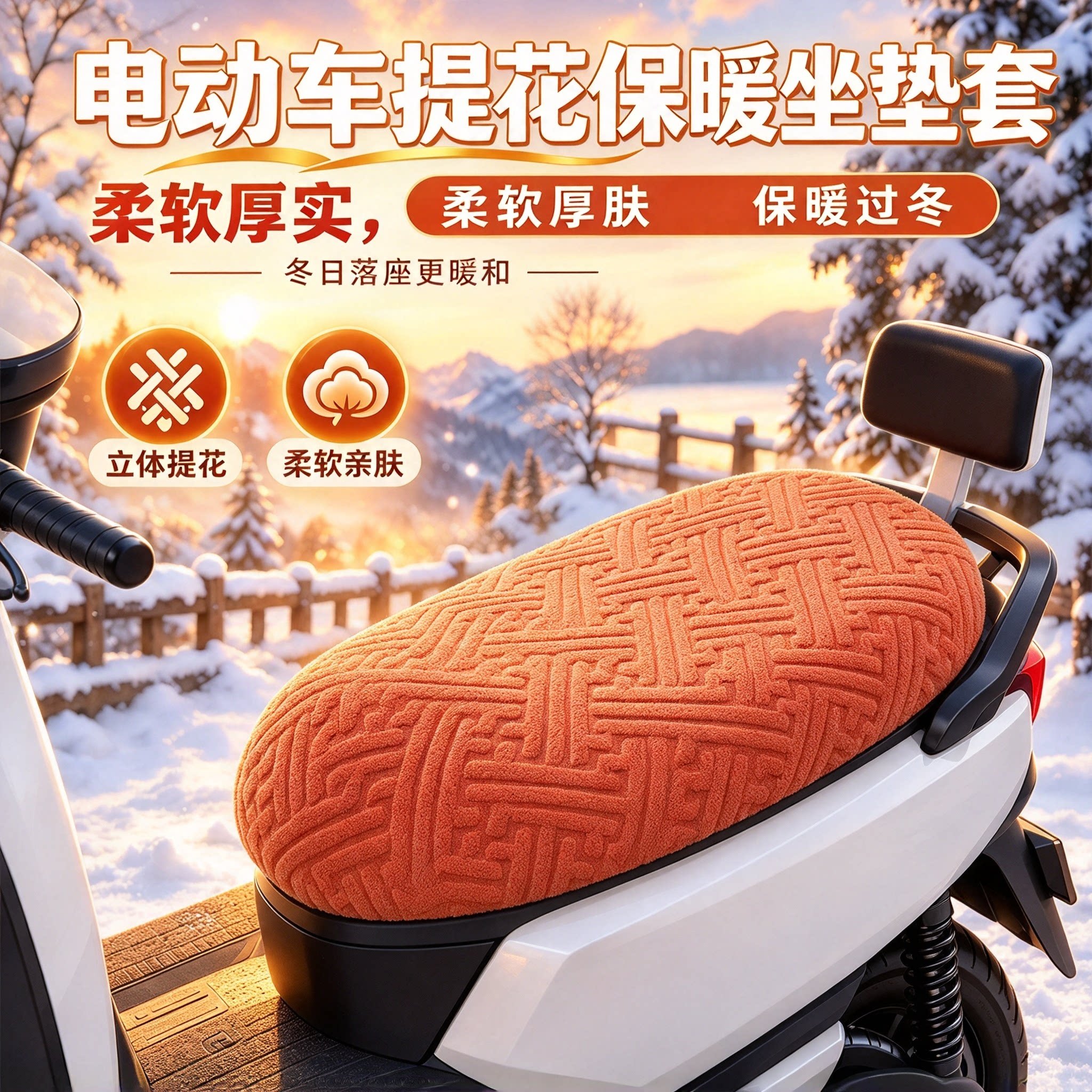 新款弹力防烫保暖电动车坐垫套电瓶车摩托车通用防晒四季防滑YL