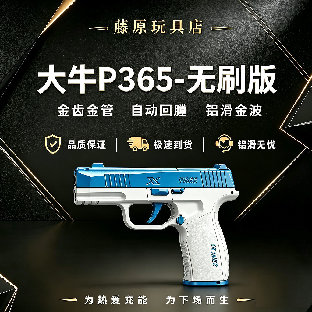新批次大牛P365无刷版电手金电动玩具枪