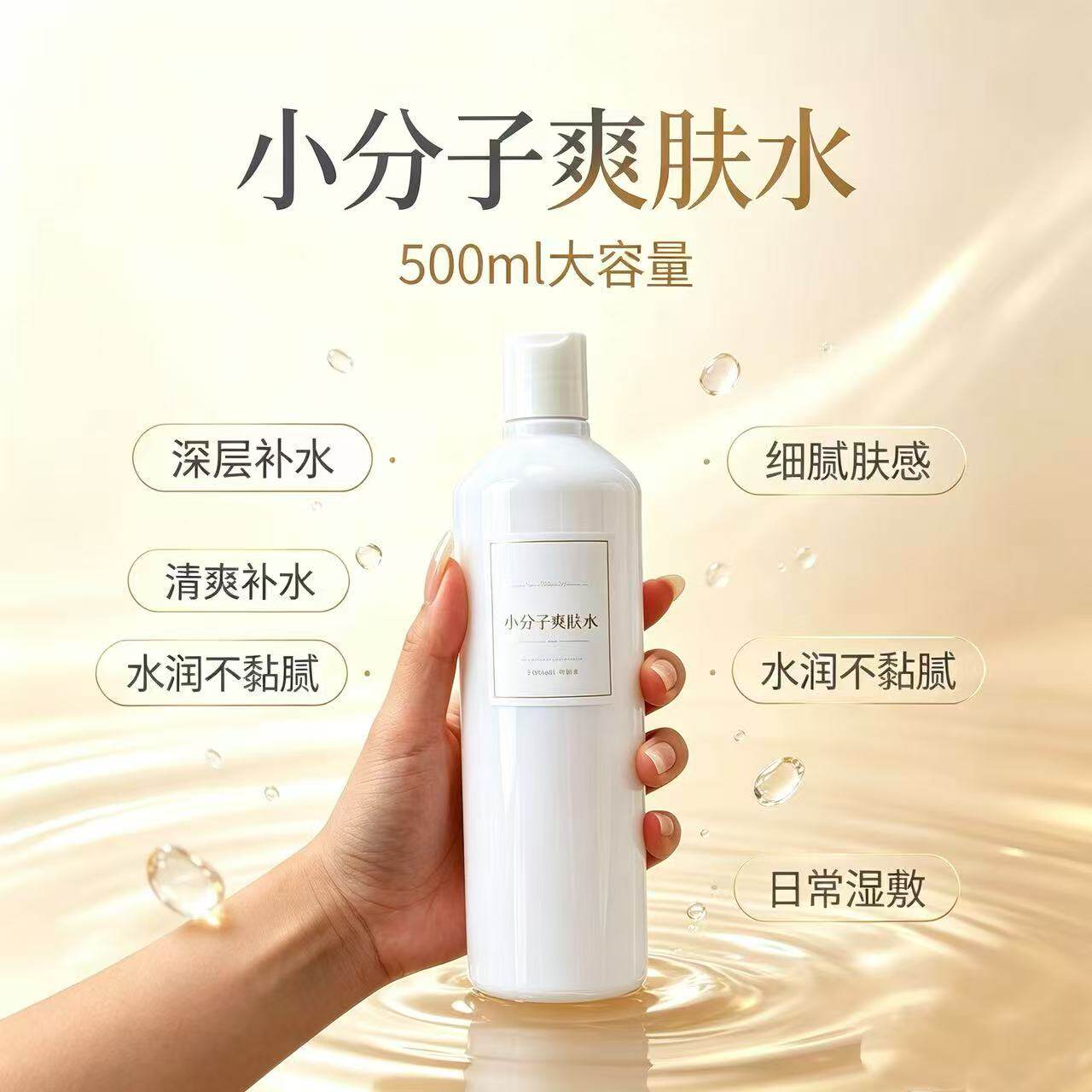 小分子爽肤水500ml护肤神仙补水喷雾精华保湿贵妇粉水湿敷化妆水