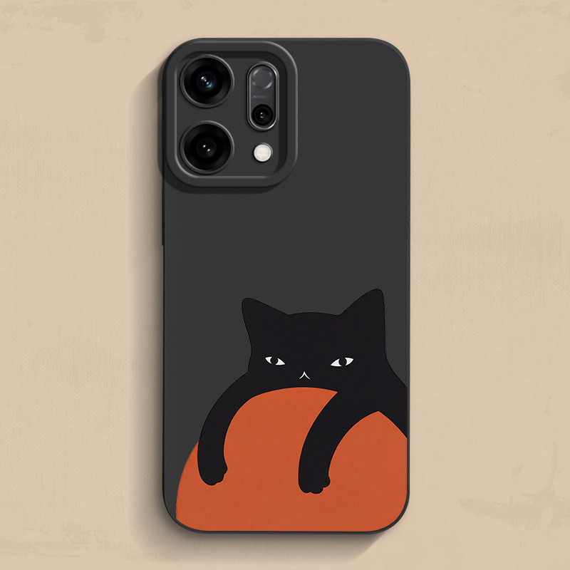 橙子黑猫opporeno15手机壳findx9个性一加15新款真