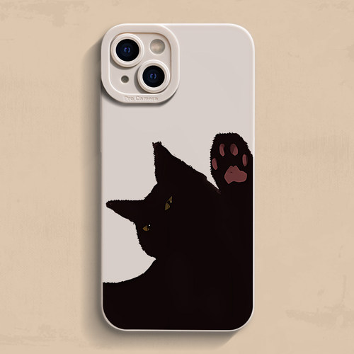 黑猫凝视iPhone17手机壳