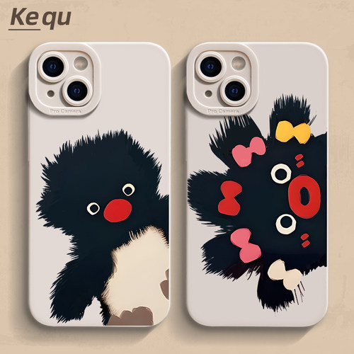 炸毛企鹅iPhone16手机壳