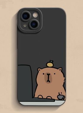 上班豚iPhone17手机壳15苹果14pro max个性13全包16有趣se3防摔7/8plus创意12搞怪11新款xr保护6套mini男女6s