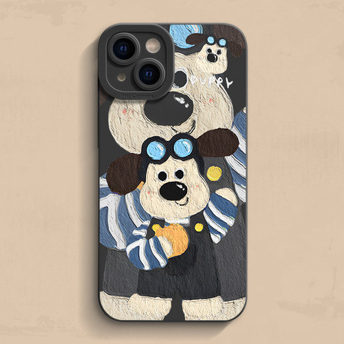 油画掌门狗iPhone17手机壳