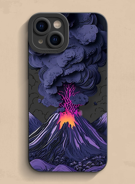 火山爆发iPhone17手机壳苹果14pro max个性13创意12高级11新款xr保护套mini男女15液态16硅胶se软简约7/8plus