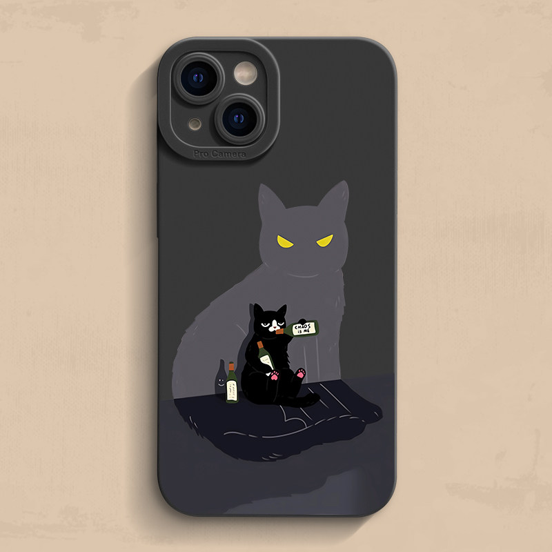 醉酒猫iPhone17手机壳