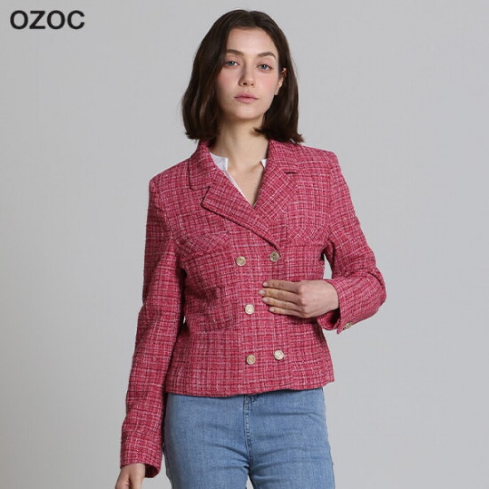 オゾック(OZOC) 粗花呢双面夹克