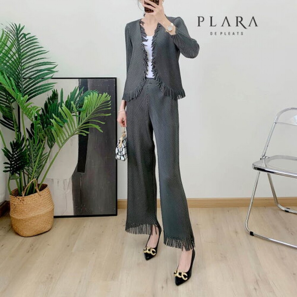Plara 百褶编织流苏+裤子套装(适合88)