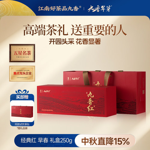 九香经典红早春高档茶叶礼盒250g