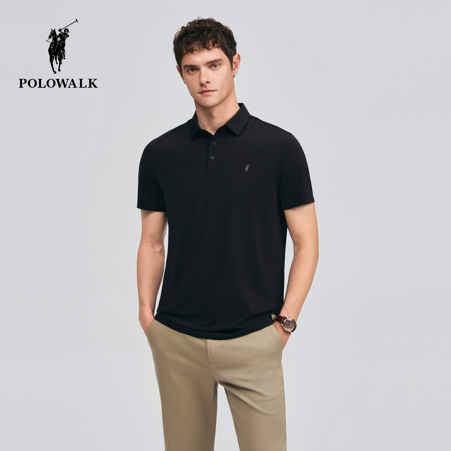 POLOWALK男装短袖T恤2026夏季新品商务正装男式翻领短袖POLO衫