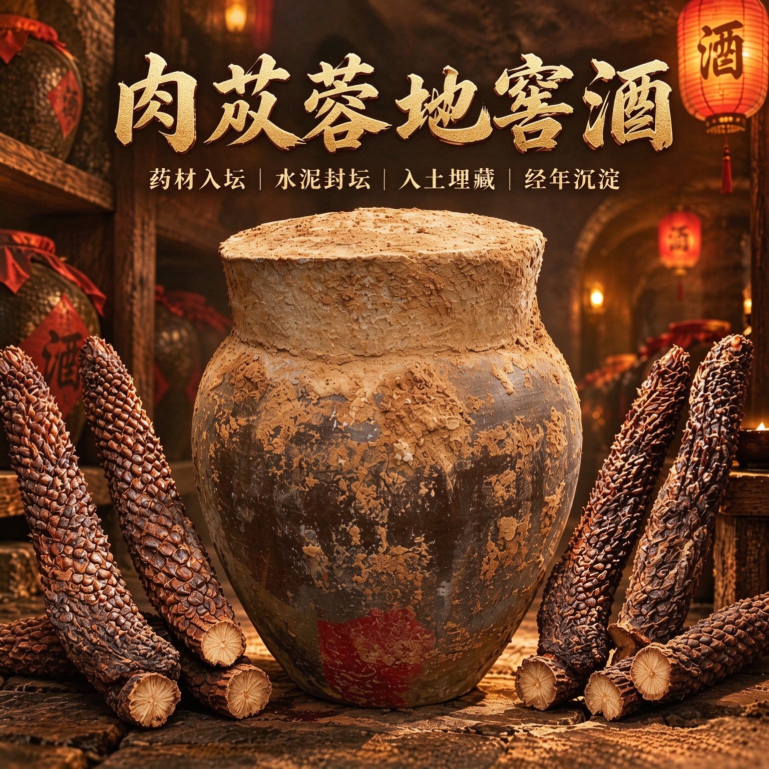 肉苁蓉地窖酒40度10斤纯粮食泡酒