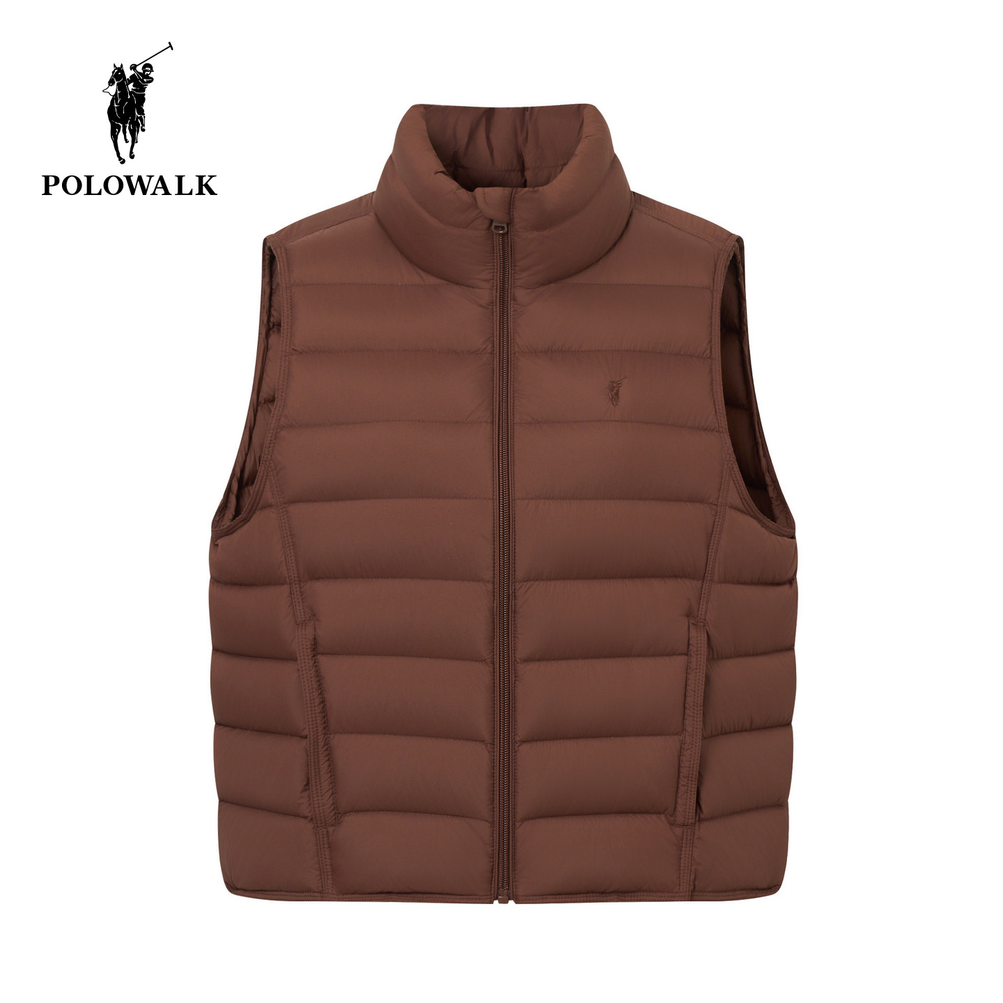 POLOWALK女式羽绒马夹2026冬季新品90鸭绒排骨立领轻薄羽绒背心