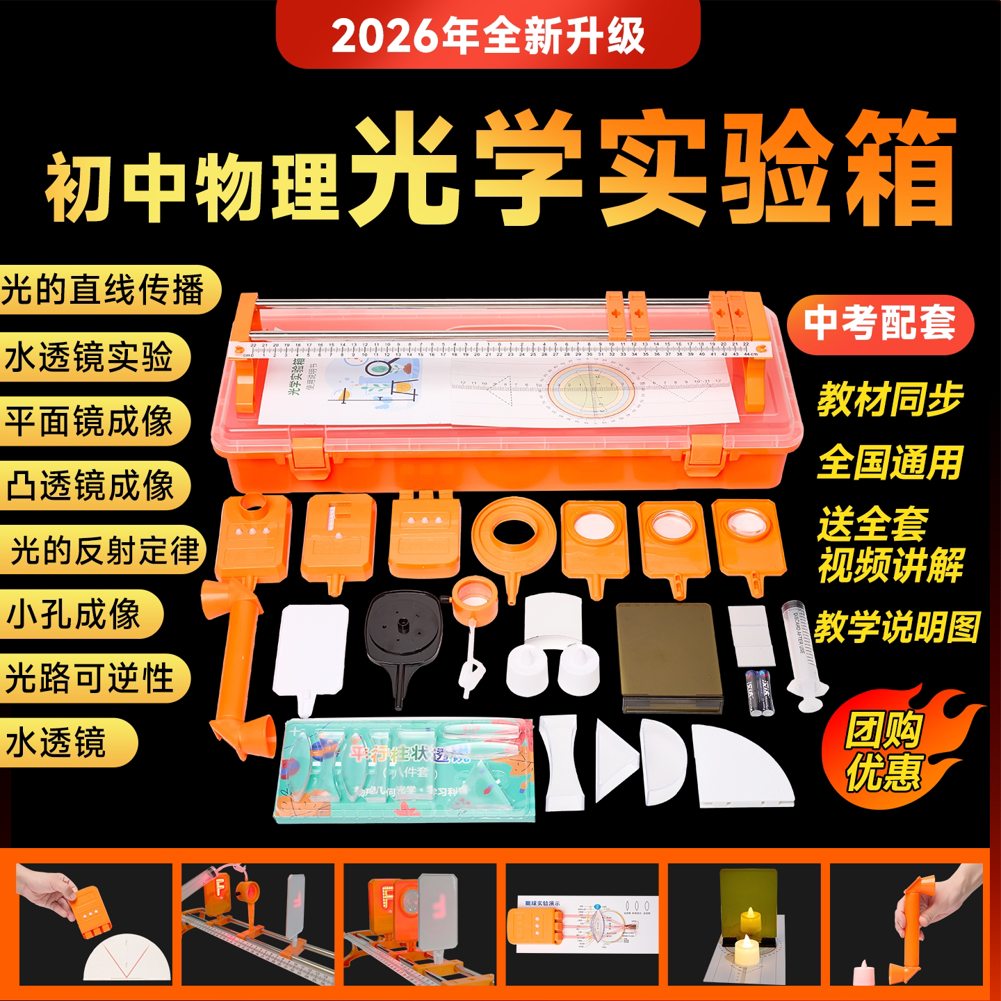 澍澍糖光学实验箱小孔成像水透镜图片