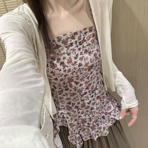 拿铁-晒开衫两件套套装(配头花)（含90棉料）(不含下装)98589-3A1