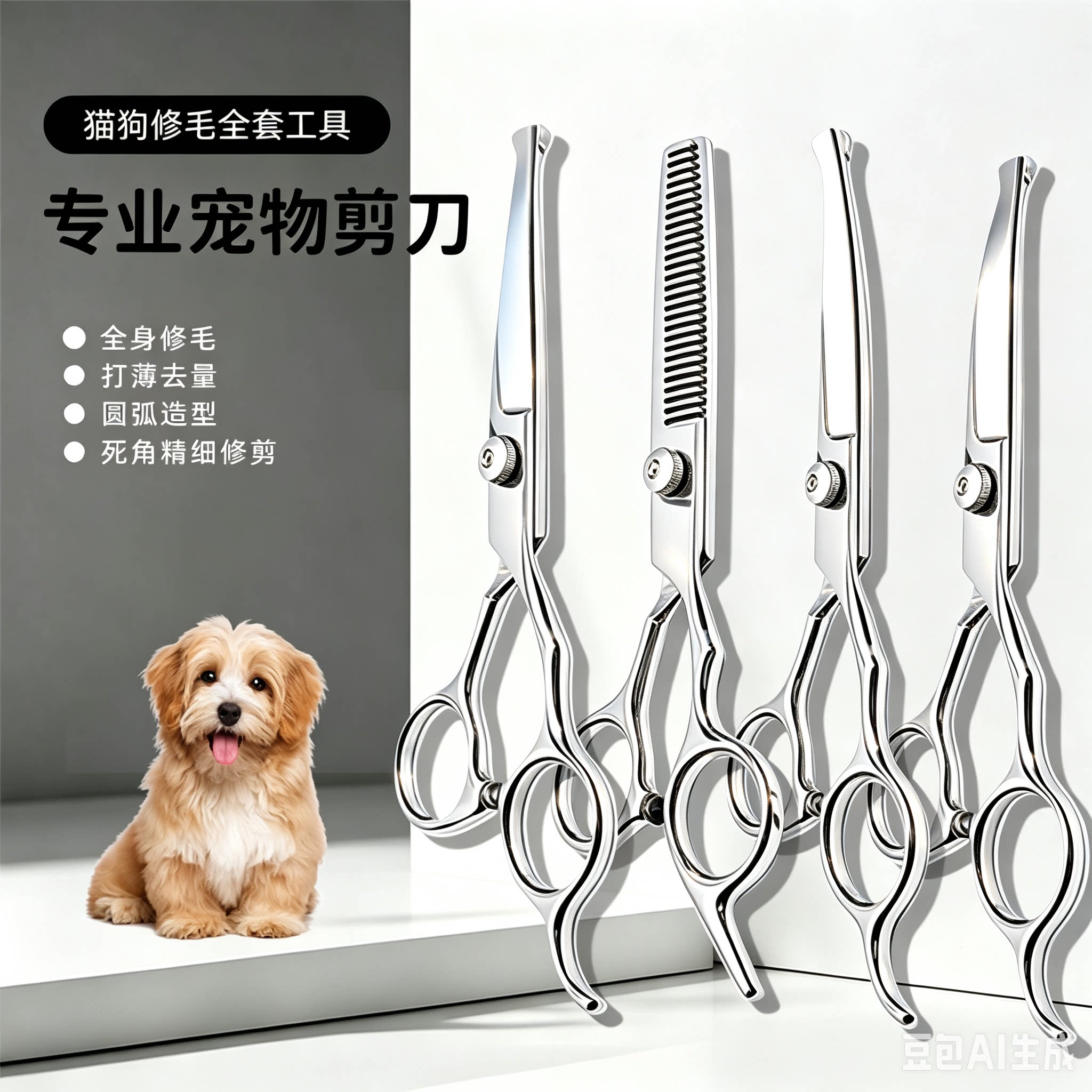 谷崎新手宠物专用修毛剪刀套装图片