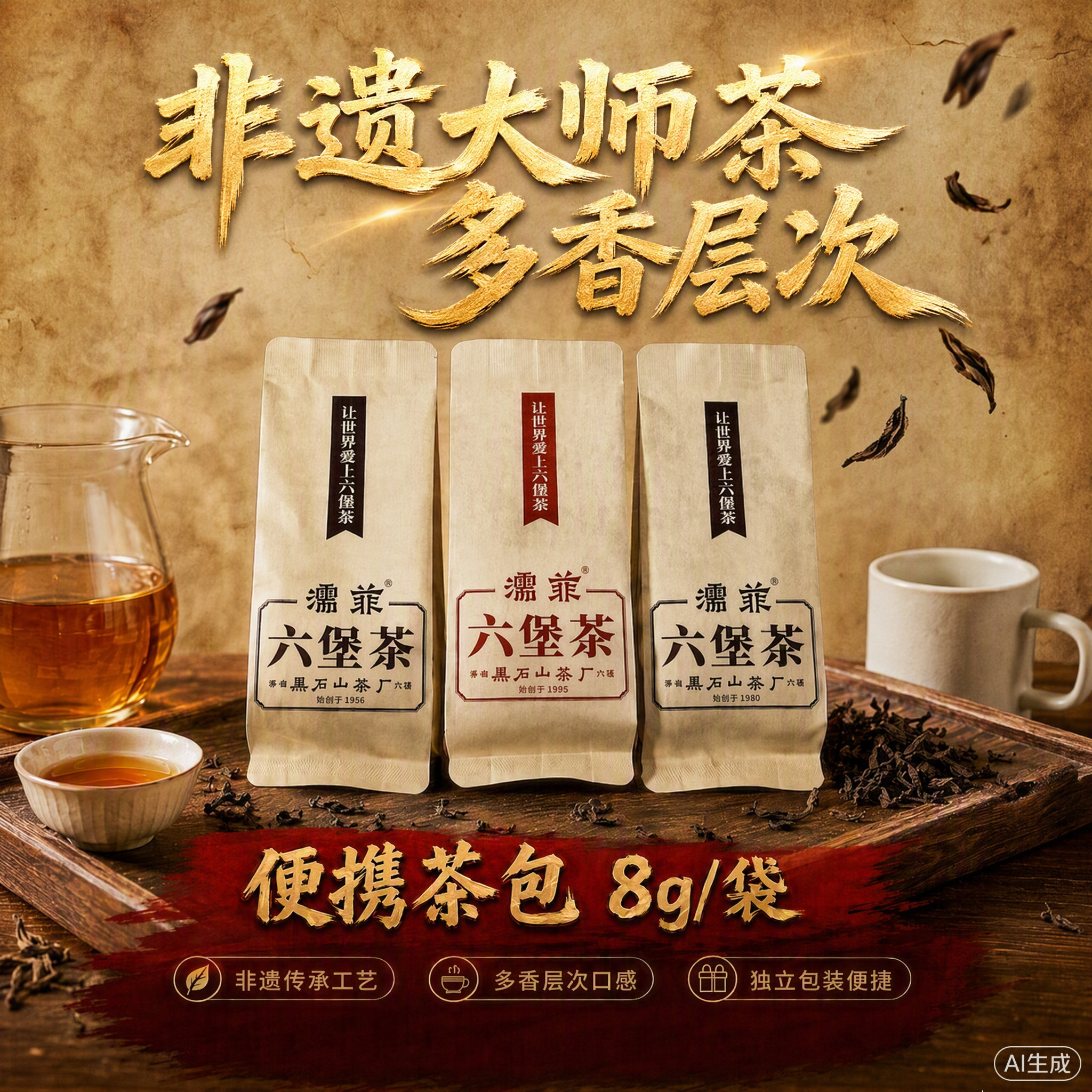梧州六堡茶·8g/袋品鉴装袋泡茶