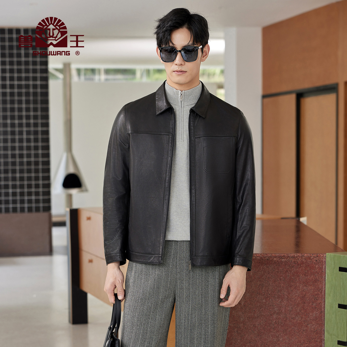 2025秋季新款男士休闲皮衣