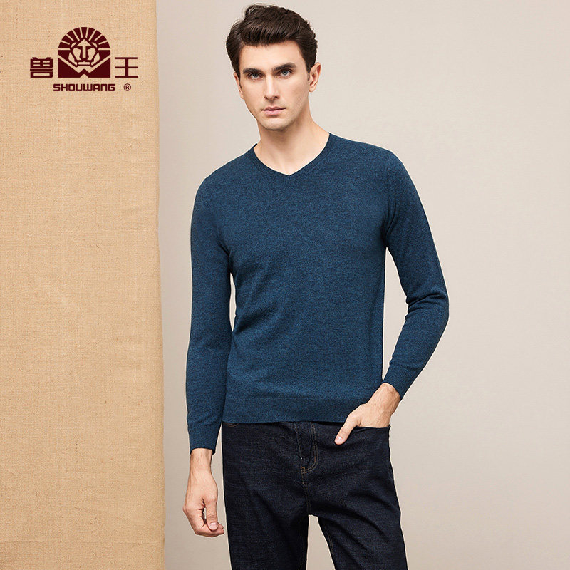 兽王羊毛衫男士秋天新款V领保暖简约内衣百搭羊毛针织衫内衬,男装,针织衫/毛衣,淘宝优惠券,粉丝福利购,淘宝优惠卷