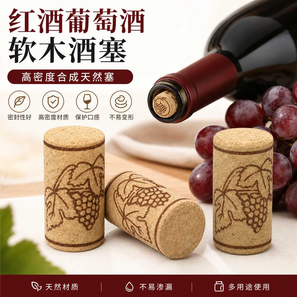 加工定制红酒软木塞葡萄酒木塞玻璃瓶塞自酿酒木塞陶瓷瓶塞酒坛