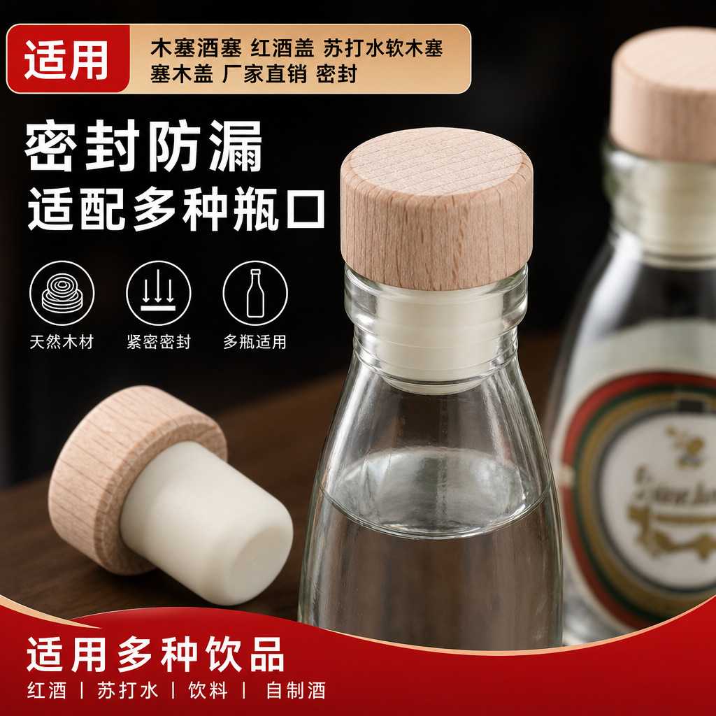 红酒瓶高分子木塞厂家批发葡萄酒香槟酒塞T型塞酒瓶木盖子软木盖