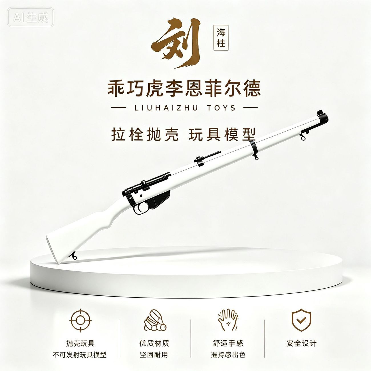 乖巧虎李恩菲尔德抛壳软弹枪英77收藏模型男孩WARGAME玩具枪