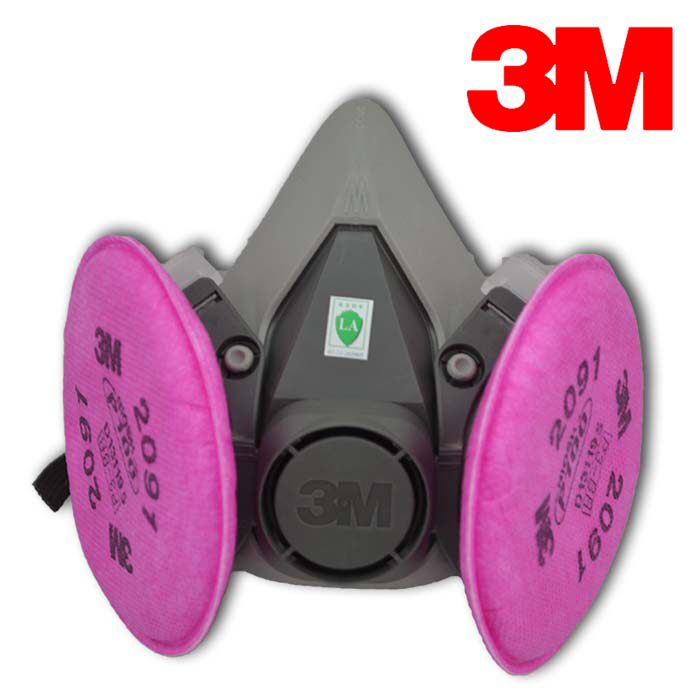 正品3M 6200防尘半面具高校过滤粉尘/2091高效防极细粉尘滤棉