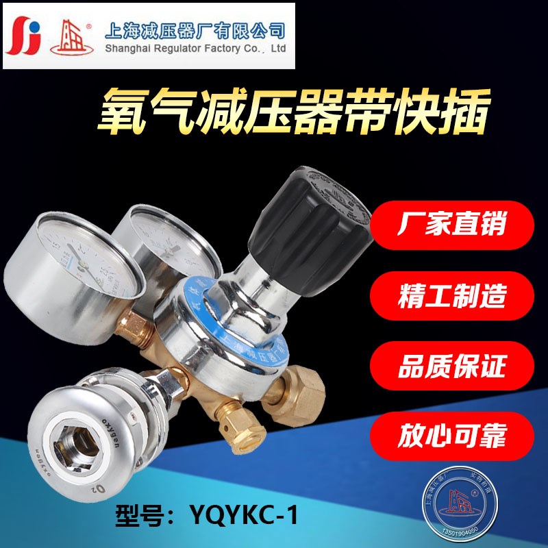 吸氧装置德标快插氧气减压器YQYKC-1便携式国标氧气上海减压器厂