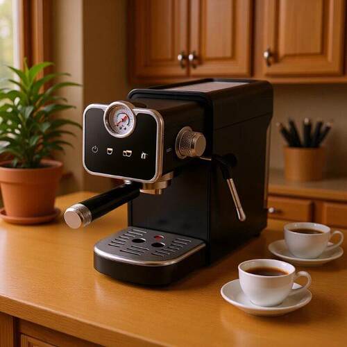意式浓缩咖啡机Espresso Coffee Machine 1.0L水箱半自动咖啡机