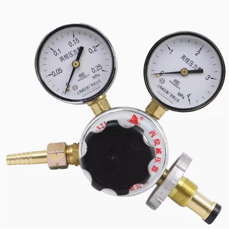 YQW-321丙烷减压器 稳压阀调压阀 压力表 上海减压器厂原0.25*4