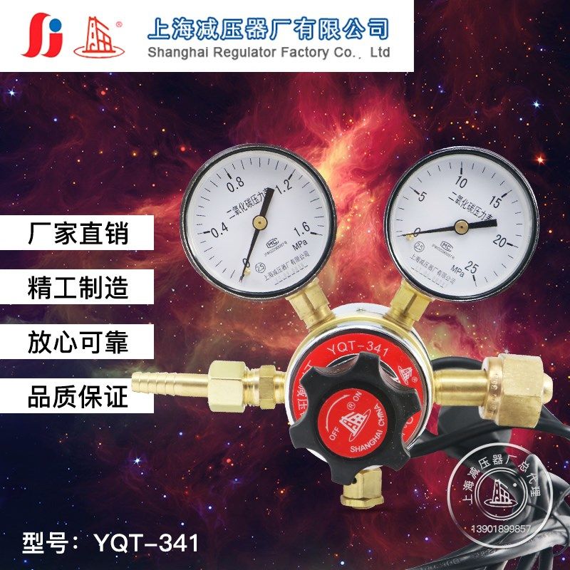 减压器 二氧化碳减压器 YQT-341(CO2电加热气体) 上海减压器厂