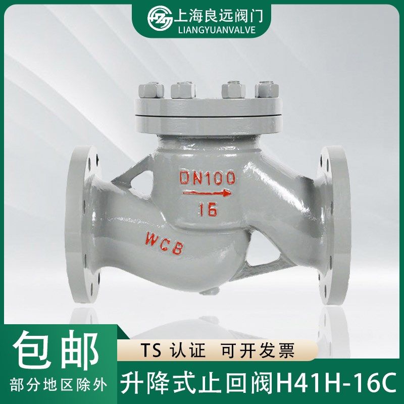 H41H-16C铸钢升降式卧式法兰止回阀 碳钢止逆阀逆止阀DN50 80 100
