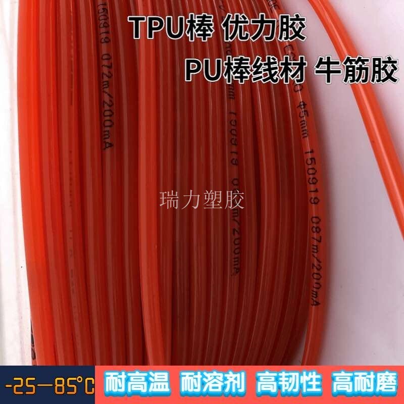 包邮聚氨酯弹性橡胶带实心TPU传送带牛筋线 PU优力胶条输送工业带图片