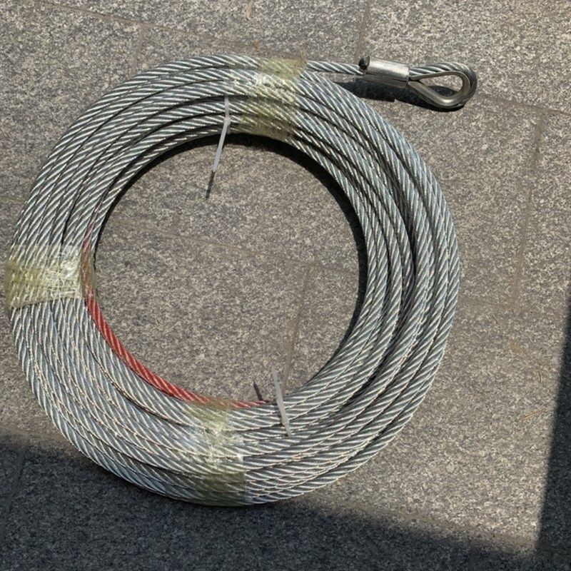 电动绞盘钢丝绳12000磅专用镀锌钢丝绳10MM 11MM 12MM吊机钢丝绳