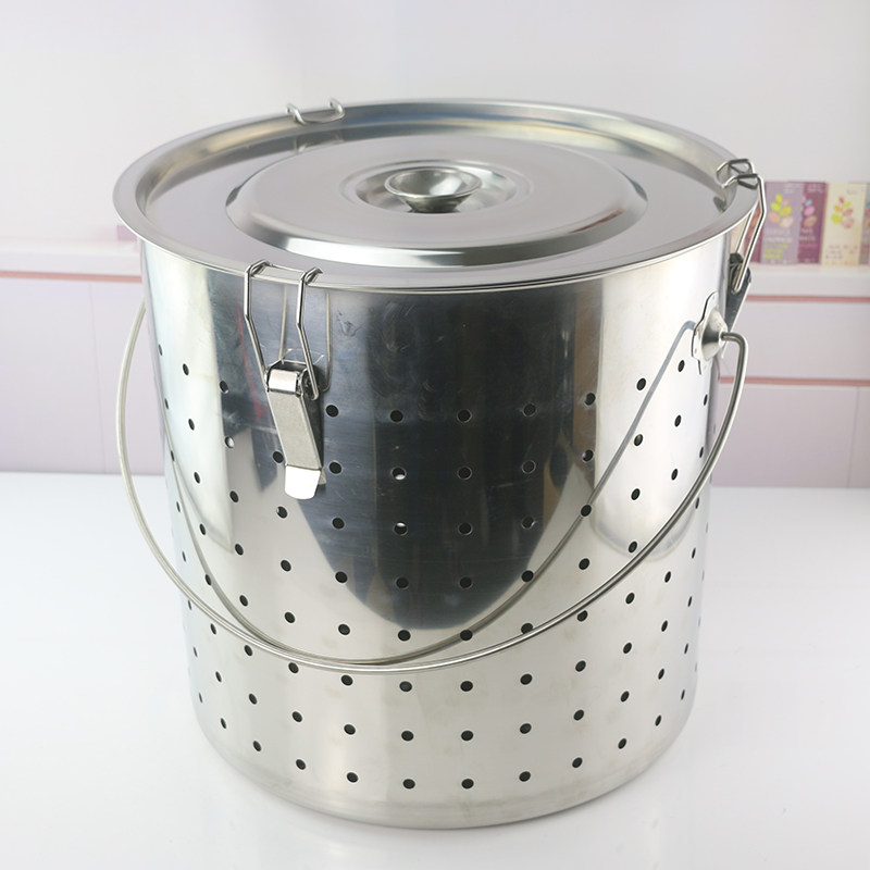 不锈钢消毒桶漏桶油炸桶沥水桶过虑器手提桶多功能 不锈钢漏桶