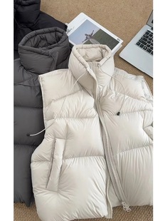 2025秋冬新款韩系气质羽绒背心马甲女士面包服无袖外套