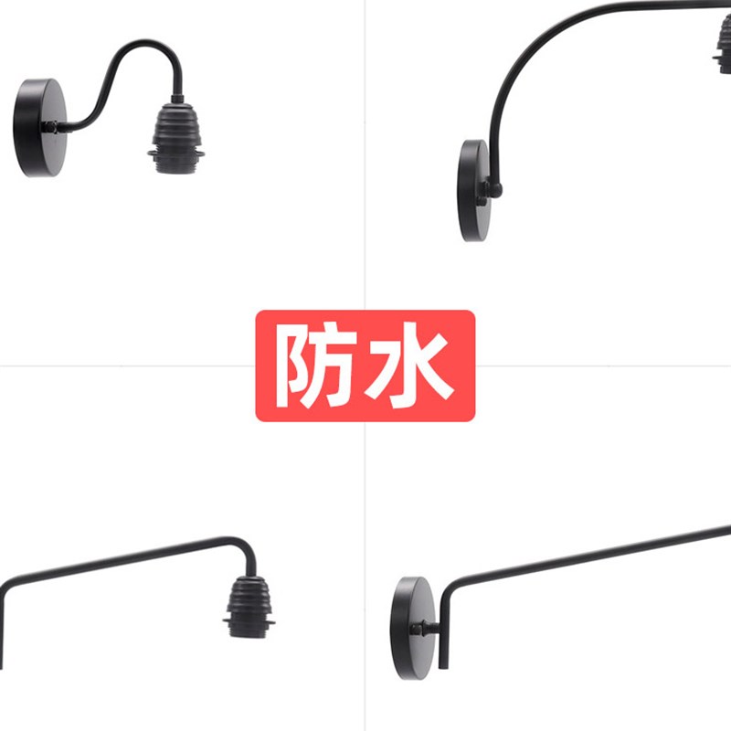 户外防水壁灯灯座 别墅庭院外墙阳台走廊覆古风工业风轻奢装饰E27