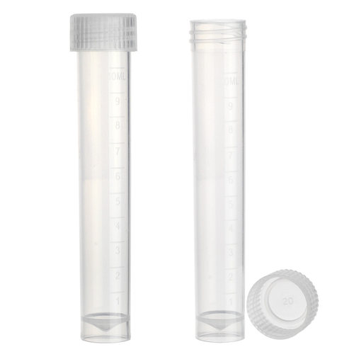 塑料样品管平底离心管冻存管10ml 100支/包带胶垫圈 PP塑料存储瓶